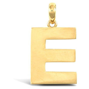 INITIAL E 9CT GOLD PENDANT SOLID GOLD LETTER INITIAL 9CT YELLOW GOLD